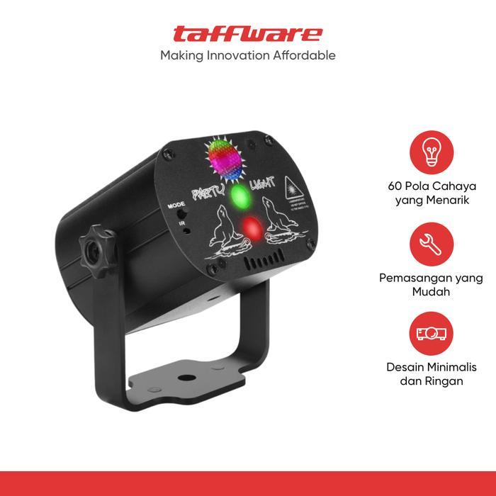 Lampu Proyektor Disco USB TaffLED 60 Patterns Remote Control MRGB61