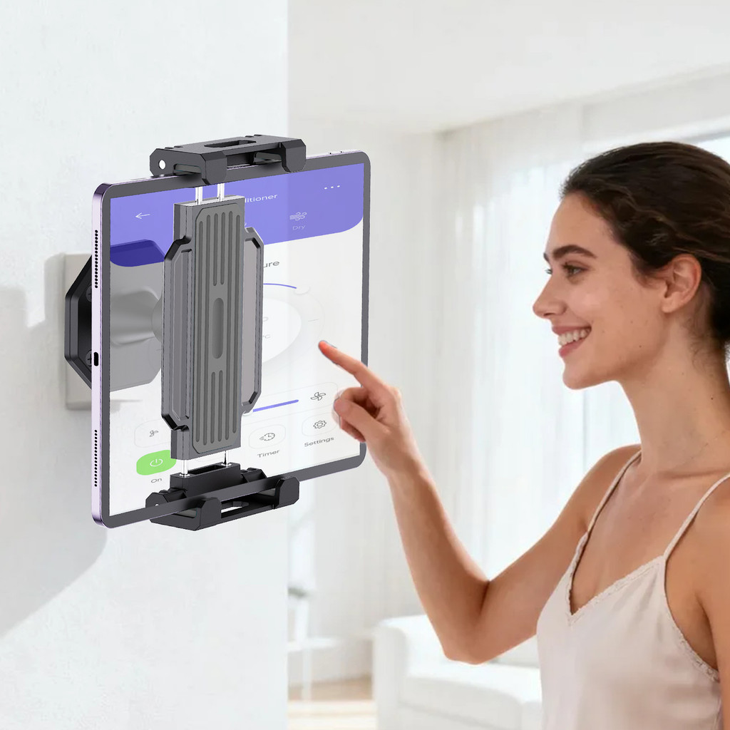 Tablet Wall Mount, 360 Rotation Tablet Holder Stand, Sturdy Base, Kitchen Wall Mount Compatible with