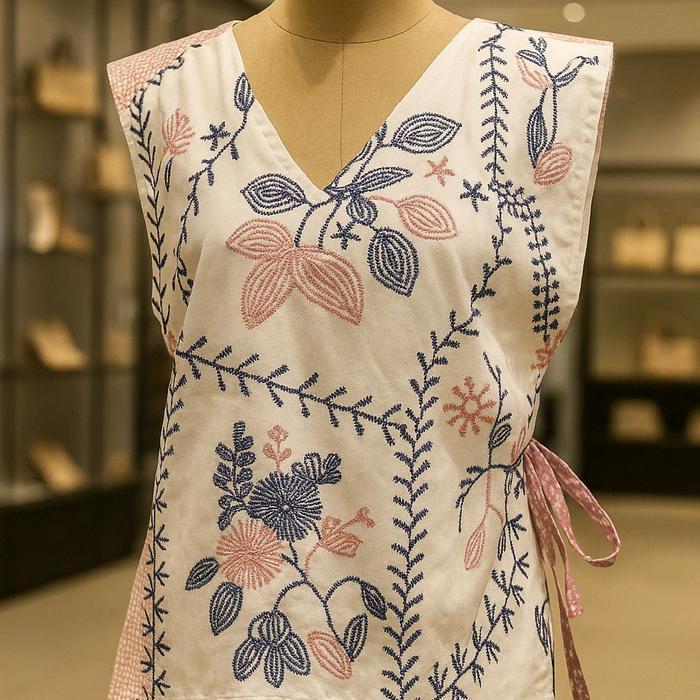 Vest Batik Wanita Modern Etnik Rompi Outer Bolak-Balik Motif Bordir Katun Premium Diskon Sale