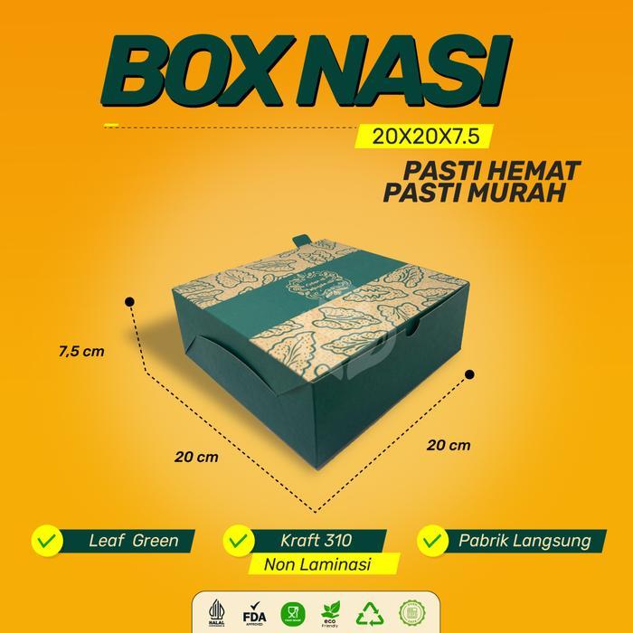 (Isi 30 Pcs) Dus Nasi Kotak 20x20 / Box Nasi Kotak 20x20 / Box Catering Dus 20x20 / B5K3G