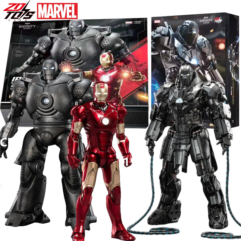 Original ZDTDS Iron Man Tony Stark Whiplash Blacklash Iron Monger MK3 Action Figure Collection Movie
