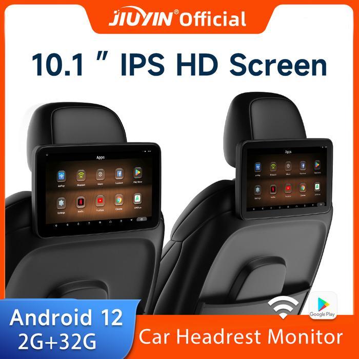 2 pieces  Android Car Headrest Monitor IPS TV Display With HDMI Outpu