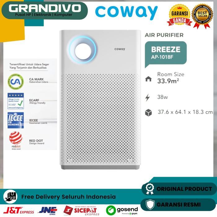 NEW Coway Air Purifier Breeze AP-1018F Pemurni dan Pembersih Udara Hepa Filter Ruangan 34m2 Produk