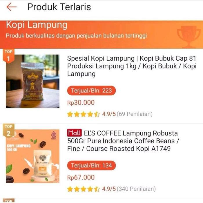 Spesial Kopi Lampung Kopi Bubuk Cap 81 Produksi Lampung 1kg / Kopi Bubuk / Kopi Lampung