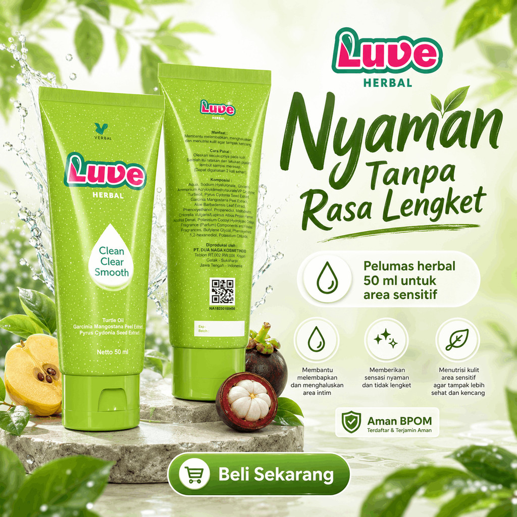 Verba Luve Gel Herbal 50ml Original BPOM | Moisturizer Lembut & Nyaman