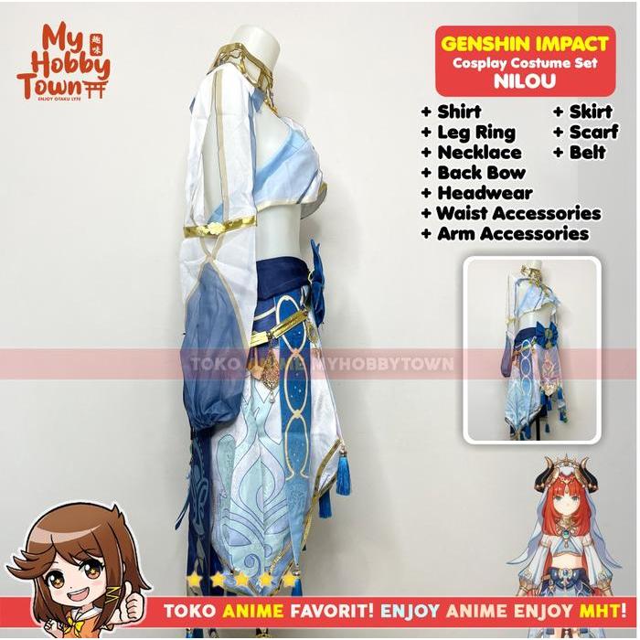 Kostum Cosplay Anime Game Genshin Impact Nilou