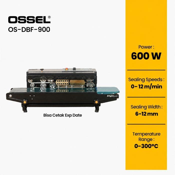 Continous Band Sealer Horizontal Penyegel Plastik Ossel DBF-900  Mesin