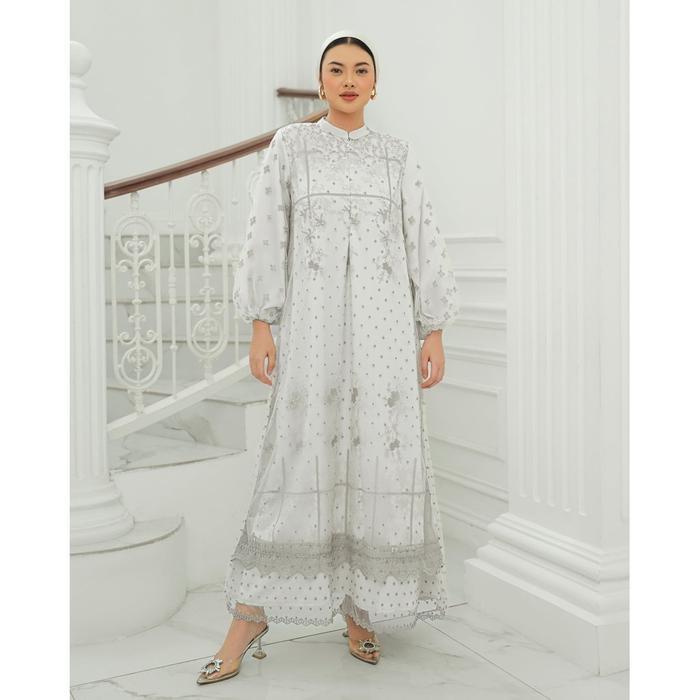 Geulis.id BIZANTIA DRESS / MAXY DRESS / SARIMBIT KELUARGA (4 warna) - ASHGREY, XS