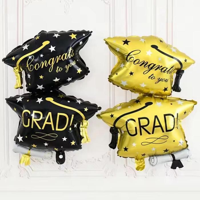 Balon Foil Graduation Congrats To You Grad / Balon Sarjana Topi / Balon Topi Graduate