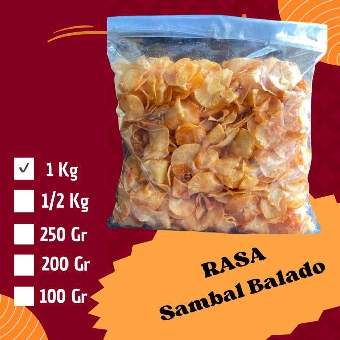 KRIPIK SINGKONG SAMBEL MANIS BALADO 1 KG.