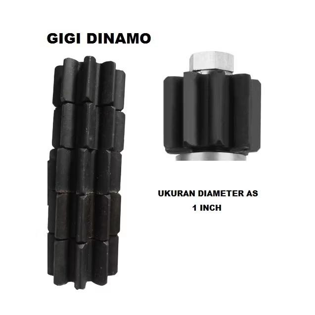 Gigi dinamo kincir tambak tanpa gearbox