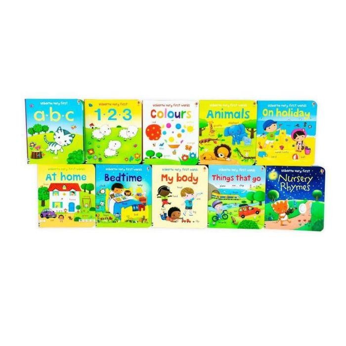 

USBORNE VERY FIRST WORDS (1SET ISI 10BUKU) BUKU BAYI ANAK BOARDBOOK