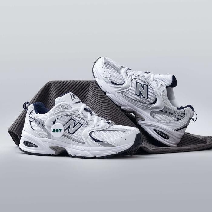 New Balance 530 White Silver Navy