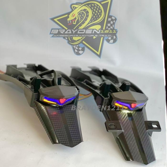 STOP LAMP 3IN1 CRF - SPAKBOR BELAKANG CRF PLUS LAMPU - LAMPU STOP CRF LED