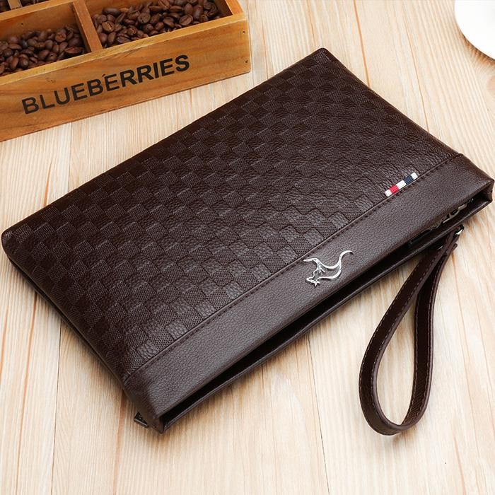 Tas Tangan Clutch Pria Cowok Dompet Tangan Dompet Besar Kulit Tipis Serbaguna Import Terbaru