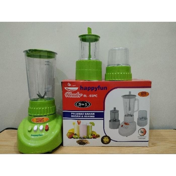 Blender Plastik Happy Fun Bl-03 / Blender 3 Tabung / Blender Murah / Blender Bagus / Juicer /