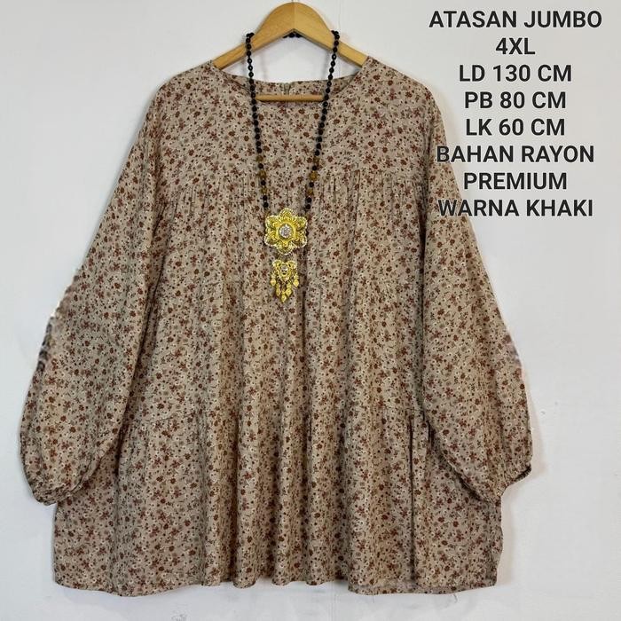 Atasan Jumbo Ld 130 Cm Motif Bunga Kekinian - Zahra Top