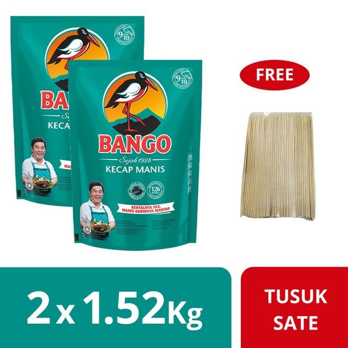 

Pilihan- Bango Kecap Manis Pouch 1.52Kg Twinpack Free Tusuk Sate