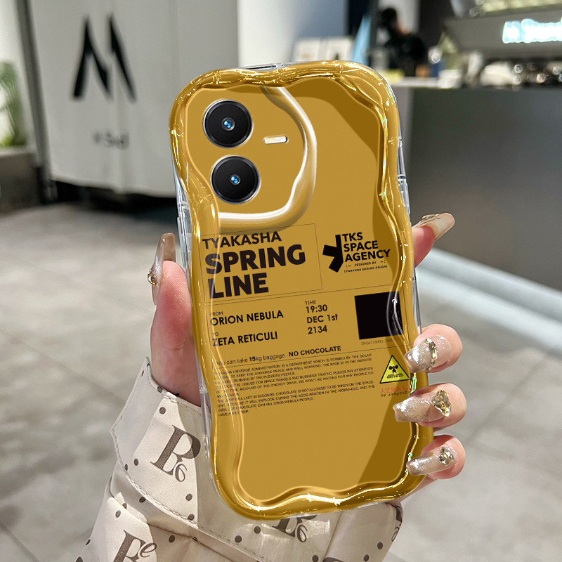 Casing Hp Untuk VIVO Y22 VIVO Y22s Case Casing Kepala kartun kode batang pole Kasing HP Kesing Silik