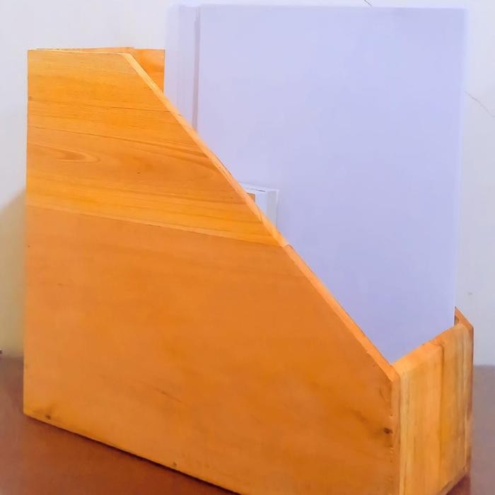 BOX FILE KAYU MAHONI ELEGAN RAK TEMPAT KERTAS KOTAK DOKUMEN ARSIP