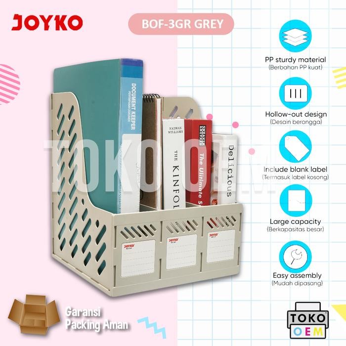 

JOYKO BOX FILE KERANJANG PLASTIK RAKIT 3 SUSUN BOF-3GR BOF-3BE