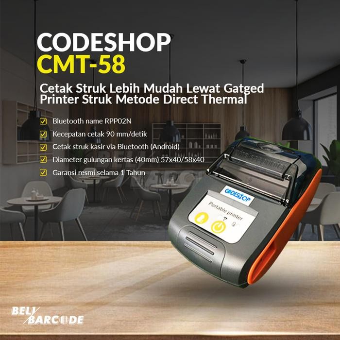 PAKETAN MESIN KASIR (LACI UANG+PRINTER THERMAL PORTABLE+SCANNER 2D)