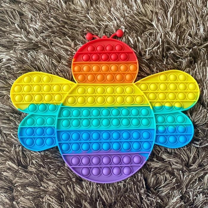 

POP IT JUMBO XXXL RAINBOW BEE / mainan popit tiktok v