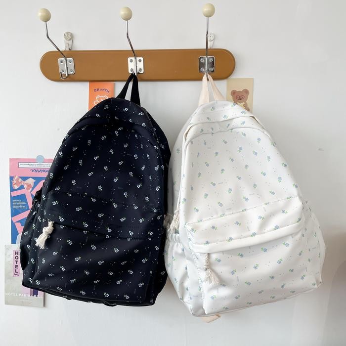 Palomino - Brenda Bag Tas Ransel Wanita Blue Rose Korean Style Backpack Sekolah Perempuan Trendy -