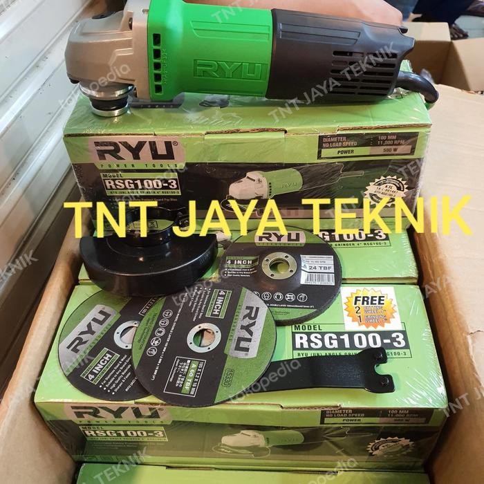 Mesin Gerinda Tangan 4" Ryu Rsg 100-3 / Gurinda Tangan Ryu Rsg 100-3