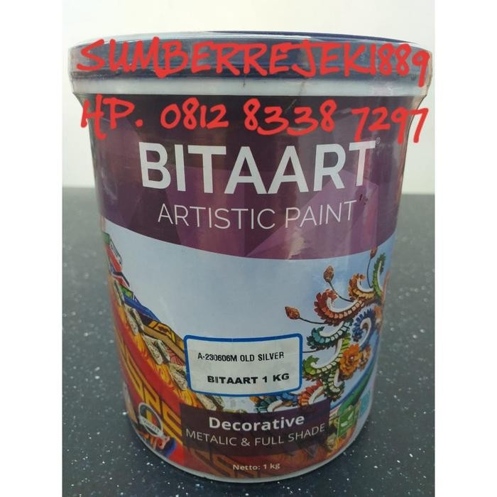 

NEW PRODUK BITAART CAT DEKORASI METALIK BERDASAR AIR 1KG MAWAR-89