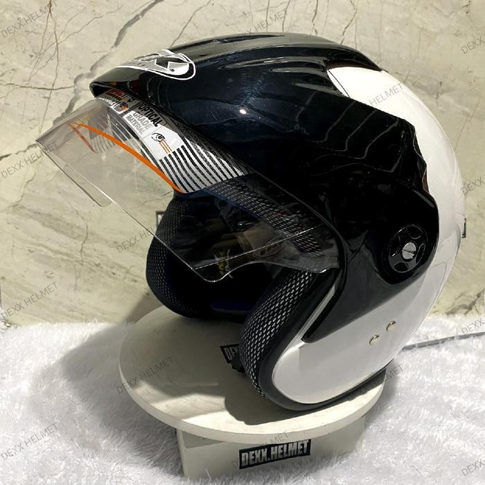 Pilihan- Helm Ink Cx390 Batman Solid Putih Glossy / White Metalic Original Half Face Helmet