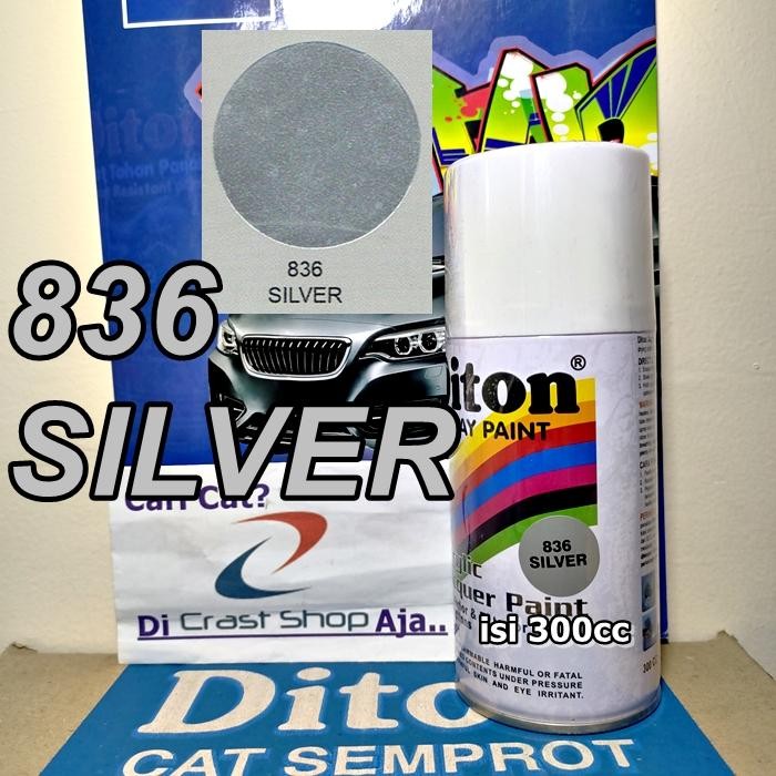 Pilihan- Cat Pilox Diton Silver 836 300Cc Warna Perak Pilok Sepeda Motor Mobil Velg Mesin