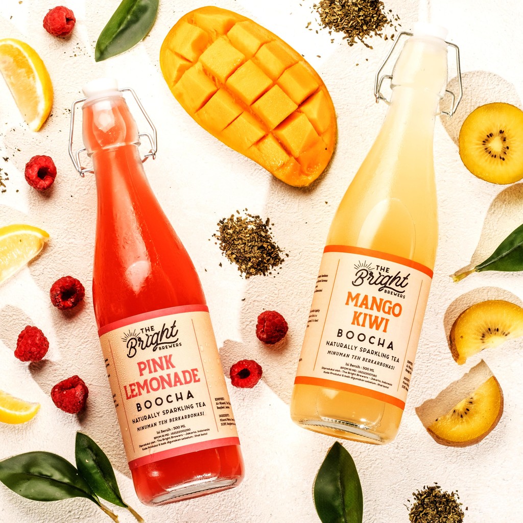 

Kombucha Bundle 500 ML Berry Lemon + Mangga - The Bright Brewers
