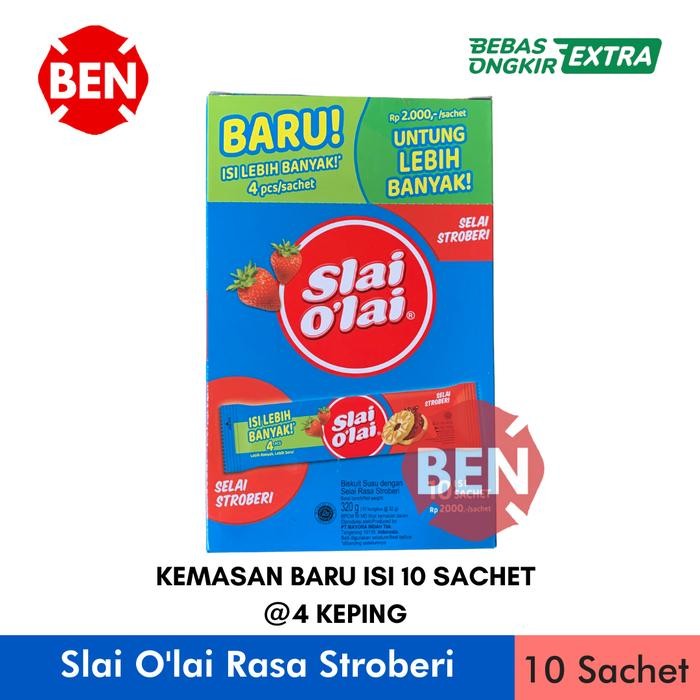 

New Slai Olai 1 Pak Box Dus 12 Pcs Bks Selai Stroberi Strawberry Olai
