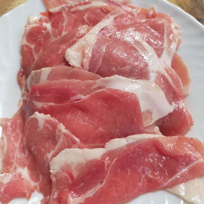 Pilihan- Daging Babi Slice Tipis Mesin