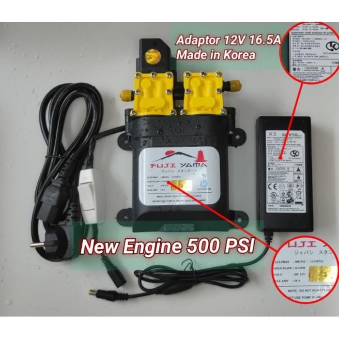 Terlaris Paket Pompa Air 320 PSI DC & Adaptor 16A Dinamo Sprayer Pump SALE