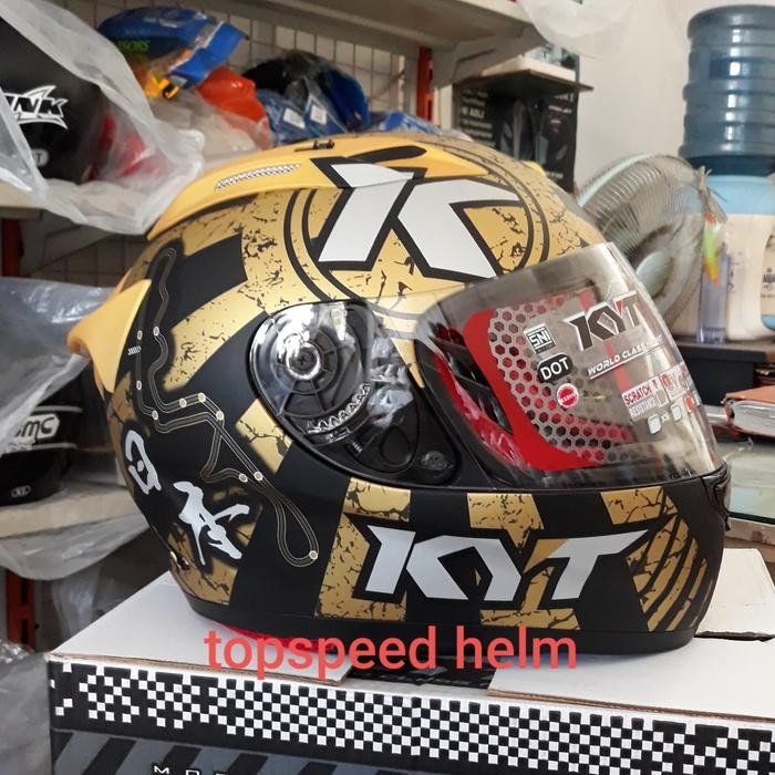Helm Kyt Rc7 Motif Seri 17 Hitam Doff Gd
