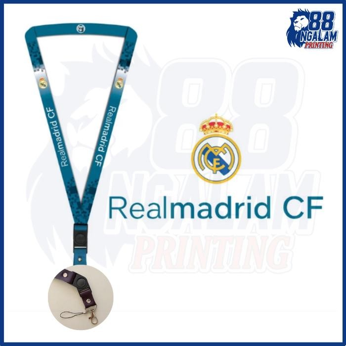 

OJ Lanyard Real Madrid / Custom Lanyard Tali Gantungan Kunci HP ID Card