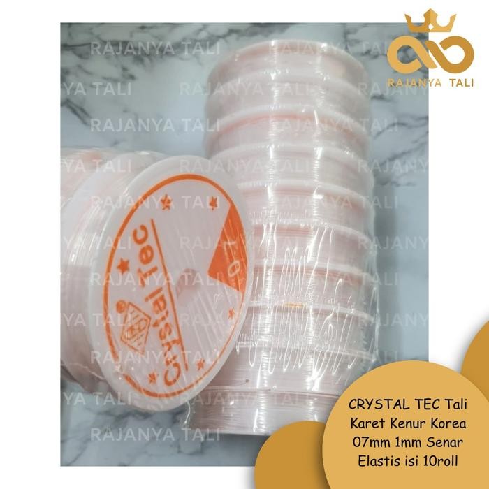 

New CRYSTAL TEC Tali Karet Kenur Korea 07mm 1mm Senar Elastis isi 10roll