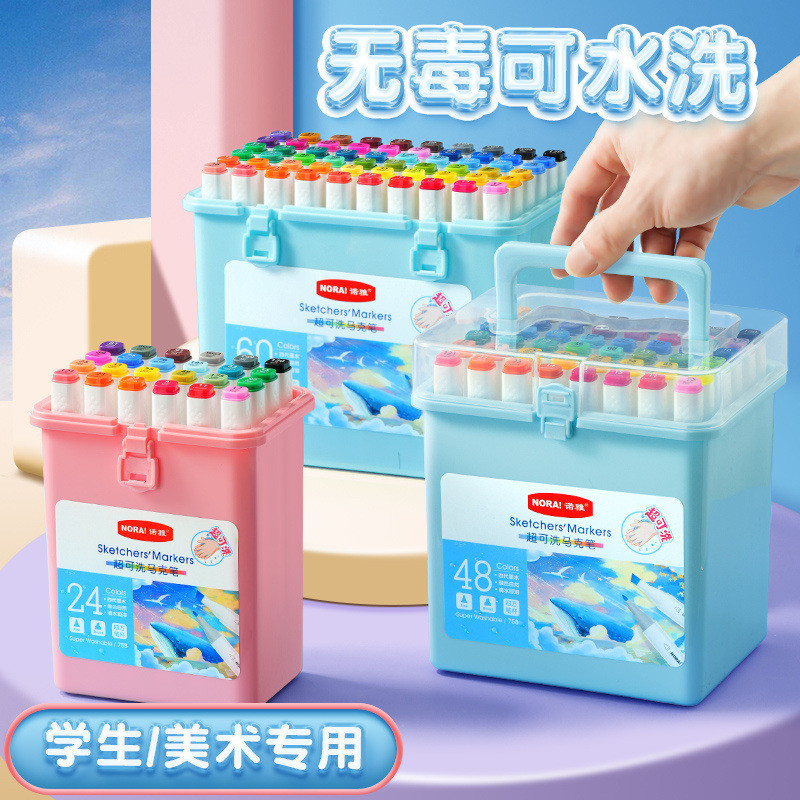 

Spidol Warna 24 Warna untuk Anak TK - Bisa Dicuci, Ujung Lembut, Double Tip, Aman untuk Anak, Non Toxic |BU1IXQME|