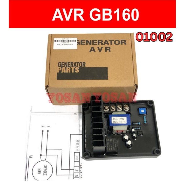 Ready AVR BRUSH GENERATOR UNIVERSAL GB160 GB-160 GB 160 AVR GENSET UNIVERSAL