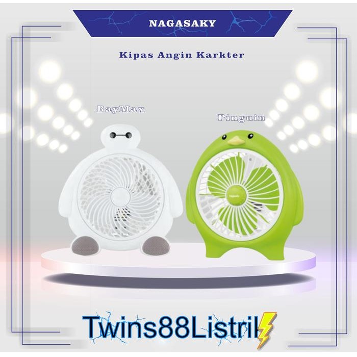 EJ NAGASAKI Kipas Angin Karakter / BayMax / Pinguin