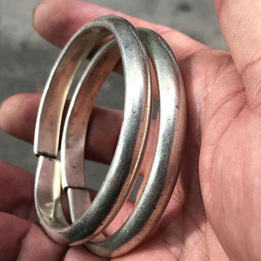 Wholesale Tibetan Silver Miao Silver Bracelet National Style Dragon Phoenix Blessing Silver Bracelet