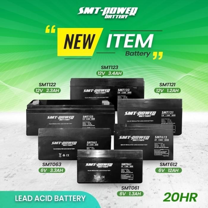 Unik Baterai Aki Kering Power 612 6V 12Ah 6 Volt 12 Amper 6V 10 Ah 12Ah Terlariss 