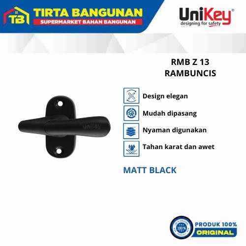 UNIKEY RAMBUNCIS RMB Z 13 MATT BLACK / KUNCI JENDELA / GRENDEL