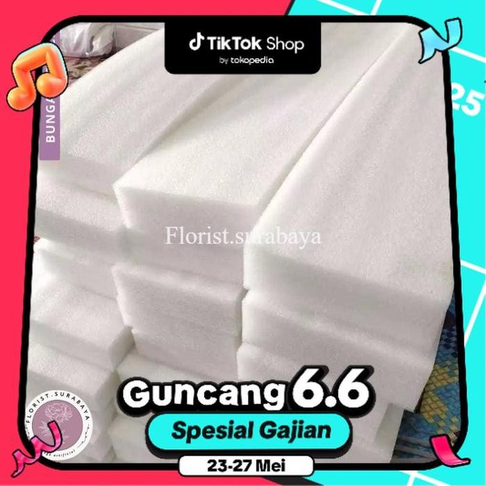 Busa Elastis Putih 1 Meter Busa Dekorasi Wedding Busa Backdrop Busa Bunga