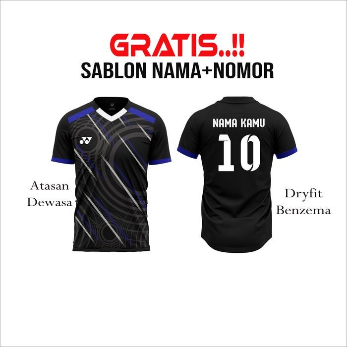 Victor Badminton - ( Free Sablon Nama+Nomor ) Baju Olahraga Badminton Bulutangkis Volly Bola Futsal