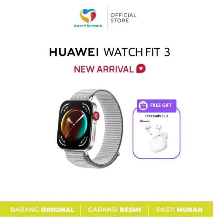 Huawei Watch Fit 3 Grey Nylon NFC Garansi Resmi
