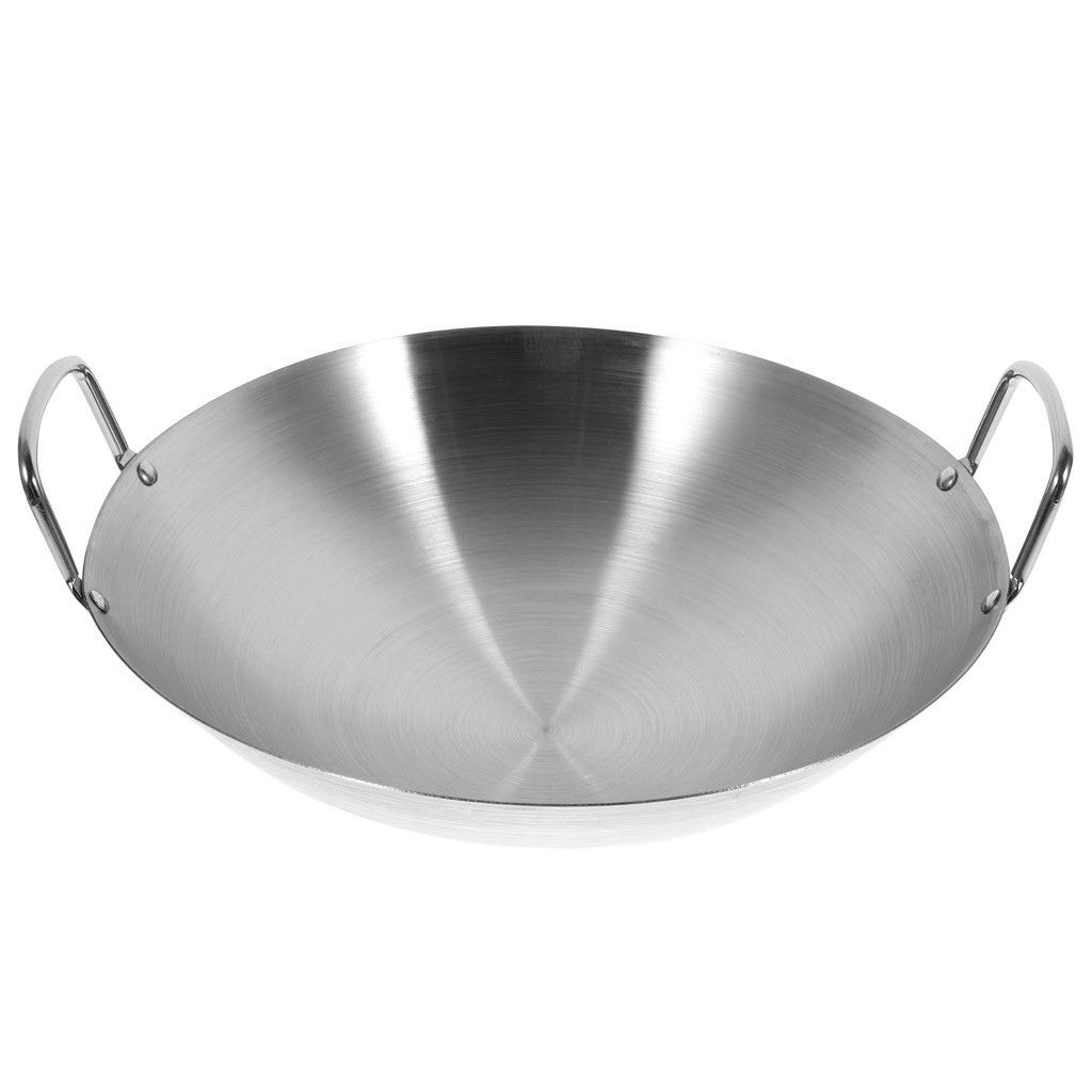 Wok Induction Cooktop Large Wok Flat Frying Pan Paellera Stainless Steel Saute Pan Cast Iron Pan Bak