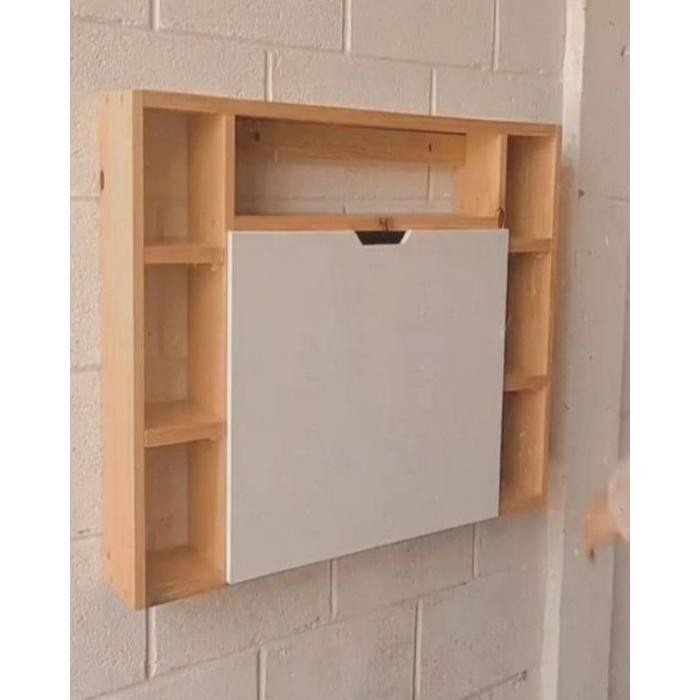 meja lipat kerja / meja komputer / meja dinding lipat serbaguna